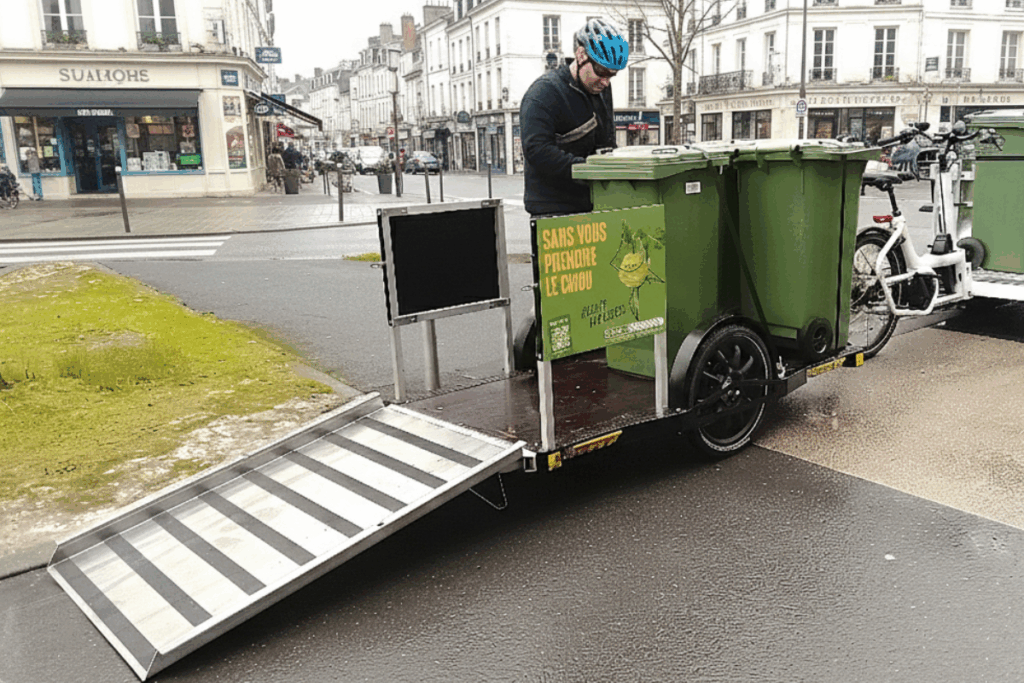 Collecte biodéchets vélocargo