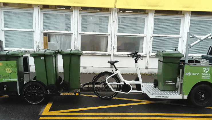Collecte biodéchets vélocargo